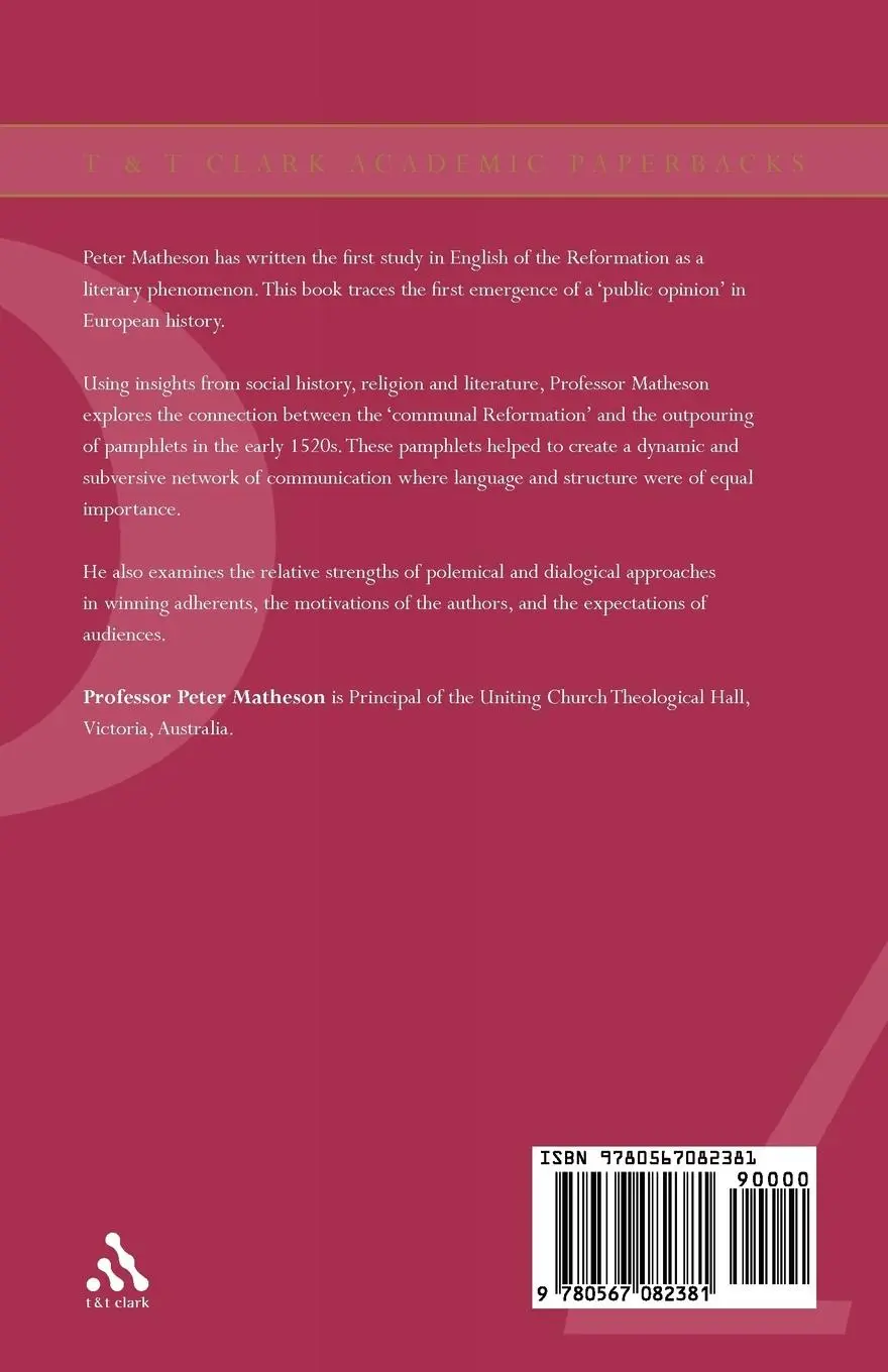 Rückseite: 9780567082381 | Rhetoric of the Reformation | Peter Matheson | Taschenbuch | Englisch