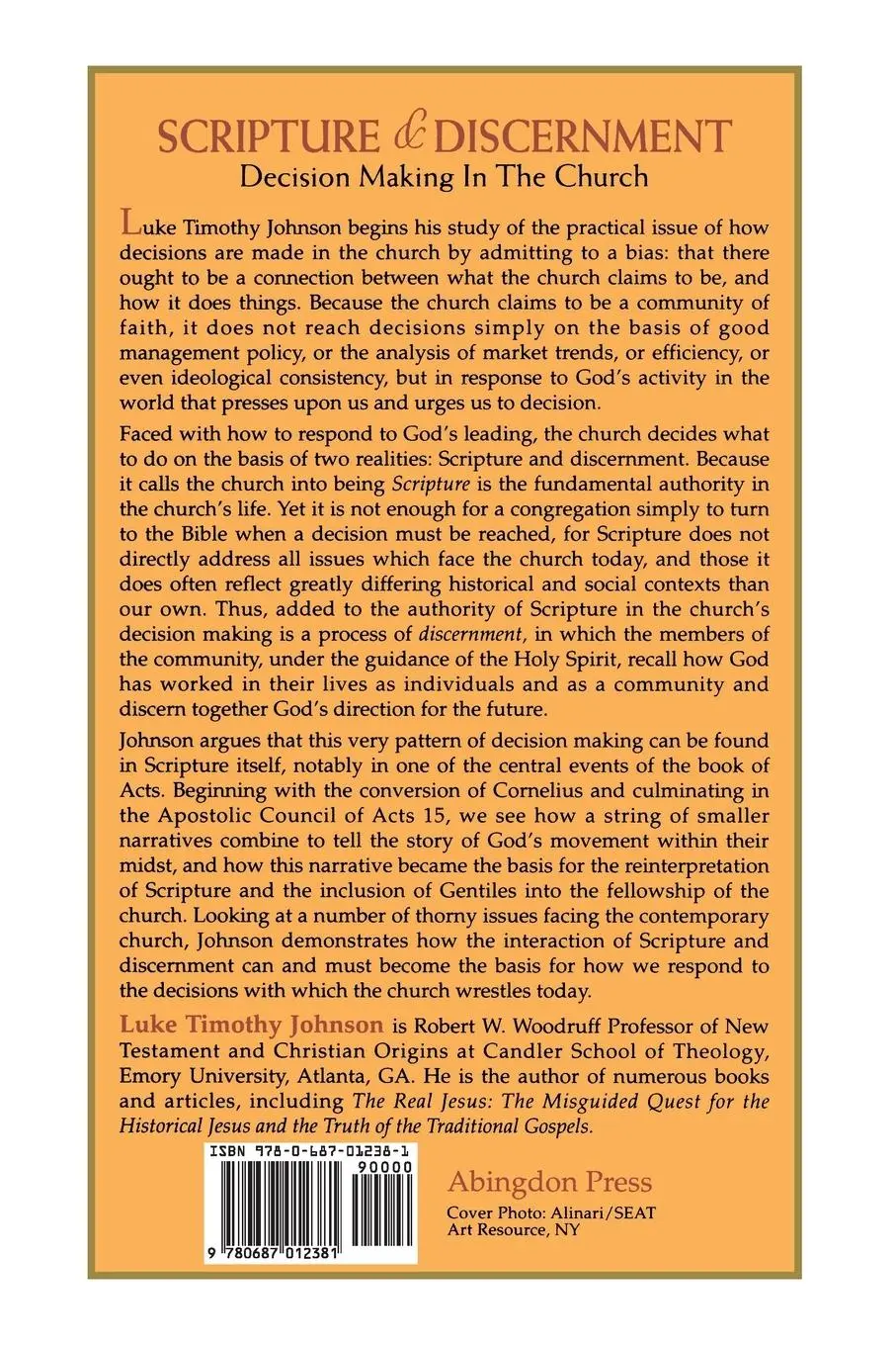 Rückseite: 9780687012381 | Scripture &amp; Discernment | Decision Making in the Church | Johnson