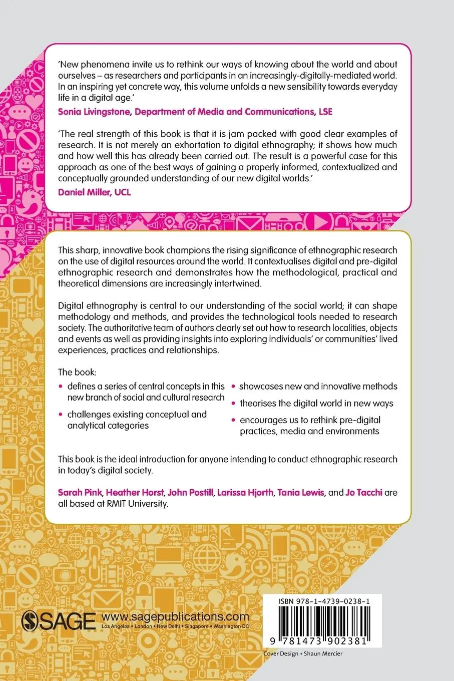 Rückseite: 9781473902381 | Digital Ethnography | Principles and Practice | Sarah Pink (u. a.)