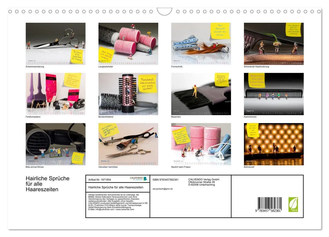 Bild: 9783457582381 | Hairliche Sprüche für alle Haareszeiten (Wandkalender 2026 DIN A3...