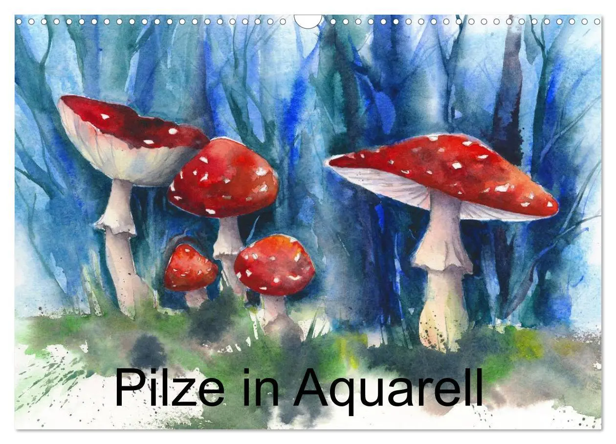 Cover: 9783516052381 | Pilze in Aquarell (Wandkalender 2026 DIN A3 quer), CALVENDO...