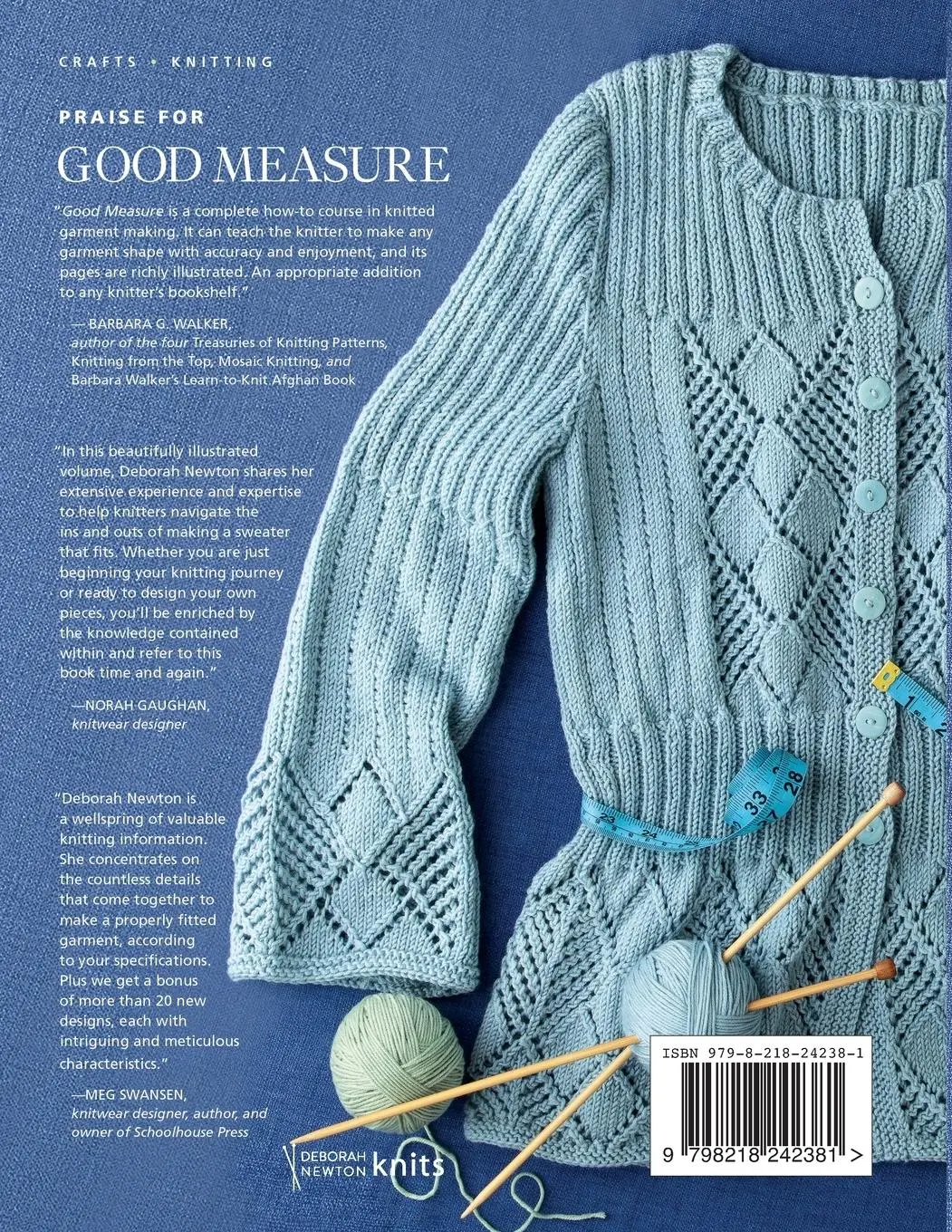 Rückseite: 9798218242381 | Good Measure | Knit the perfect fit every time | Deborah Newton | Buch