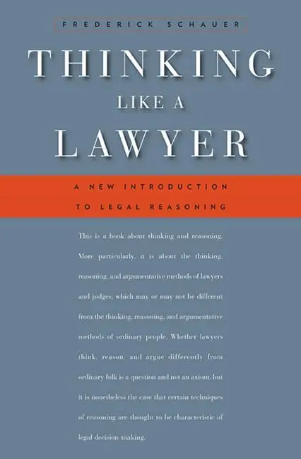 Cover: 9780674062481 | Thinking Like a Lawyer | A New Introduction to Legal Reasoning | Buch