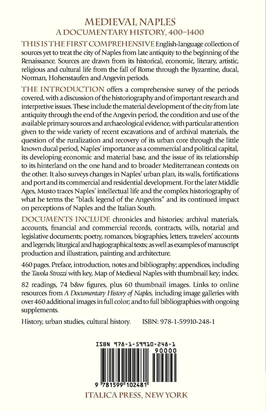 Rückseite: 9781599102481 | Medieval Naples | A Documentary History, 400-1400 | Ronald G. Musto