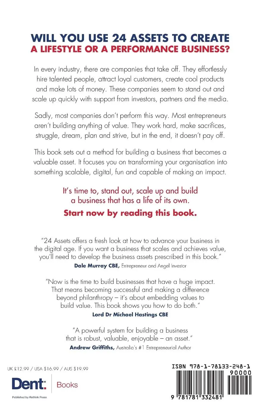 Rückseite: 9781781332481 | 24 Assets | Daniel Priestley | Taschenbuch | Kartoniert / Broschiert Rückseite: 9781781332481 | 24 Assets | Daniel Priestley | Taschenbuch | Kartoniert / Broschiert