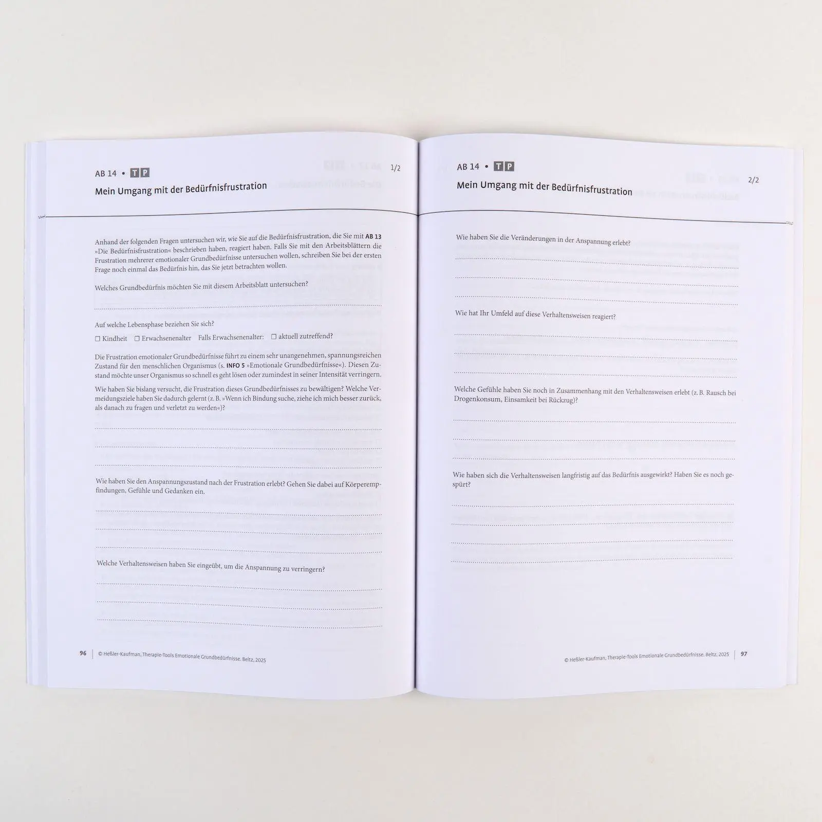 Bild: 9783621292481 | Therapie-Tools Emotionale Grundbedürfnisse | Johannes Heßler-Kaufmann