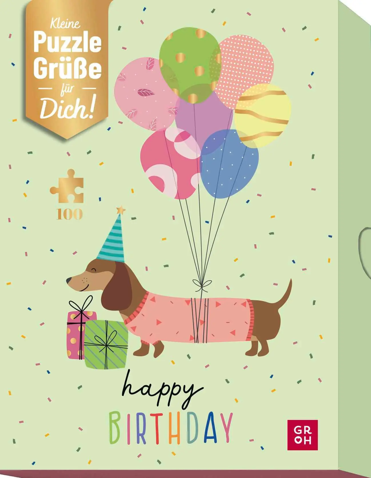 Cover: 4036442012581 | Happy Birthday | Groh Verlag | Spiel | Statt Postkarte: Mini-Puzzle