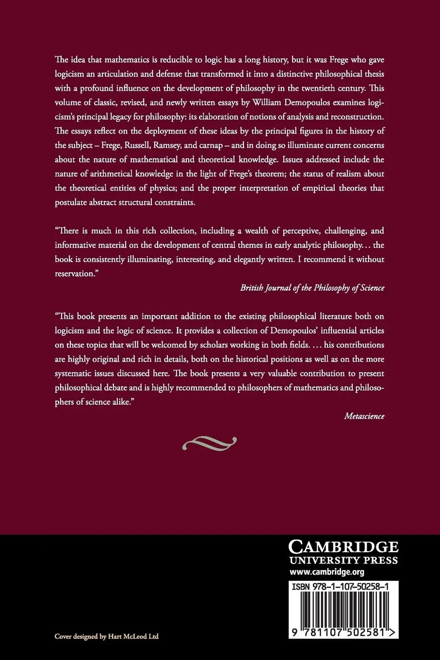 Rückseite: 9781107502581 | Logicism and its Philosophical Legacy | William Demopoulos | Buch