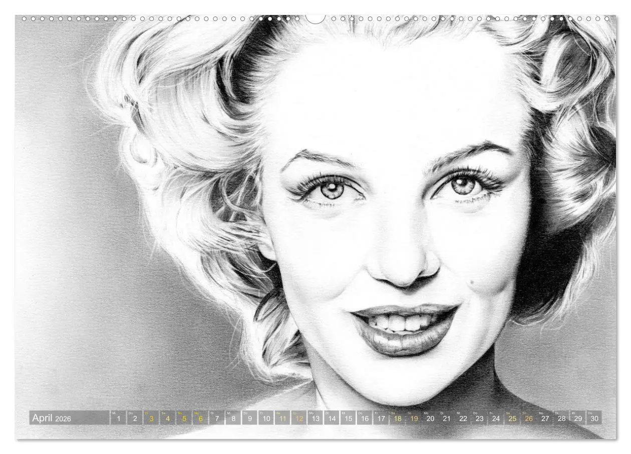 Bild: 9783457942581 | Hollywood Ikonen in Bleistift (Wandkalender 2026 DIN A2 quer),...