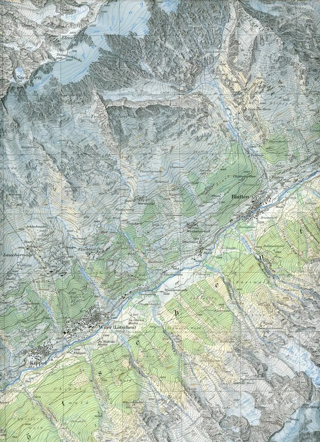 Bild: 9783302012681 | Swisstopo 1 : 25 000 Lötschental | (Land-)Karte | Swisstopo 1 : 25 000