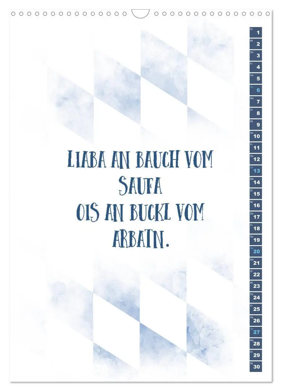 Bild: 9783516402681 | BAYRISCH Zünftige Sprüche (Wandkalender 2026 DIN A3 hoch), CALVENDO...