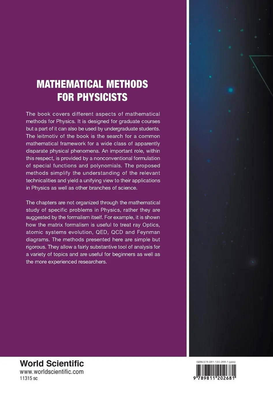 Rückseite: 9789811202681 | MATHEMATICAL METHODS FOR PHYSICISTS | Babusci Danilo | Taschenbuch