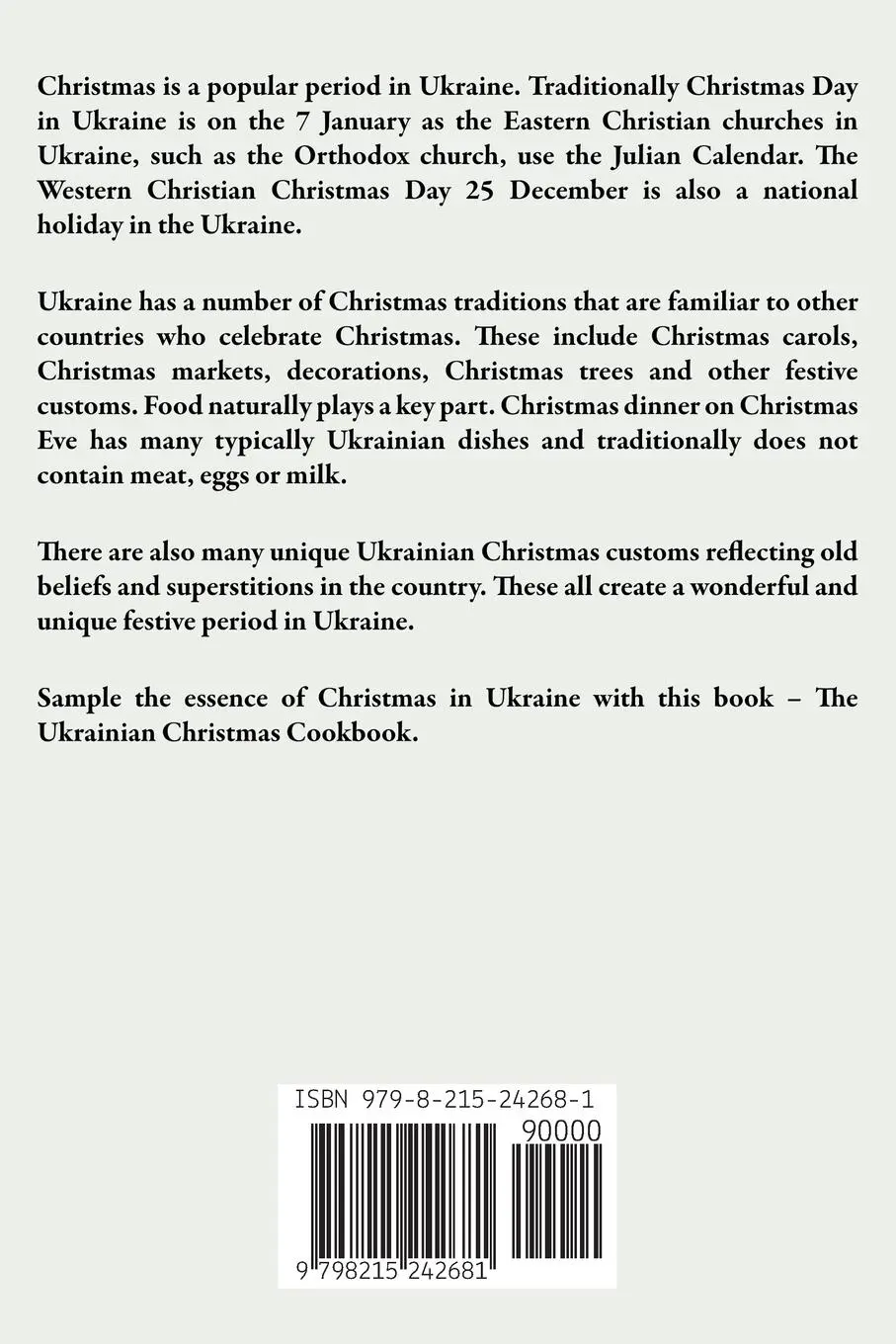 Rückseite: 9798215242681 | The Ukrainian Christmas Cookbook | Marit Peters | Taschenbuch | 2022