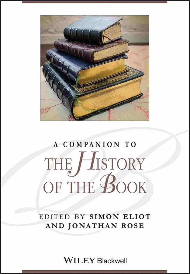 Cover: 9781405192781 | A Companion to the History of the Book | Simon Eliot (u. a.) | Buch
