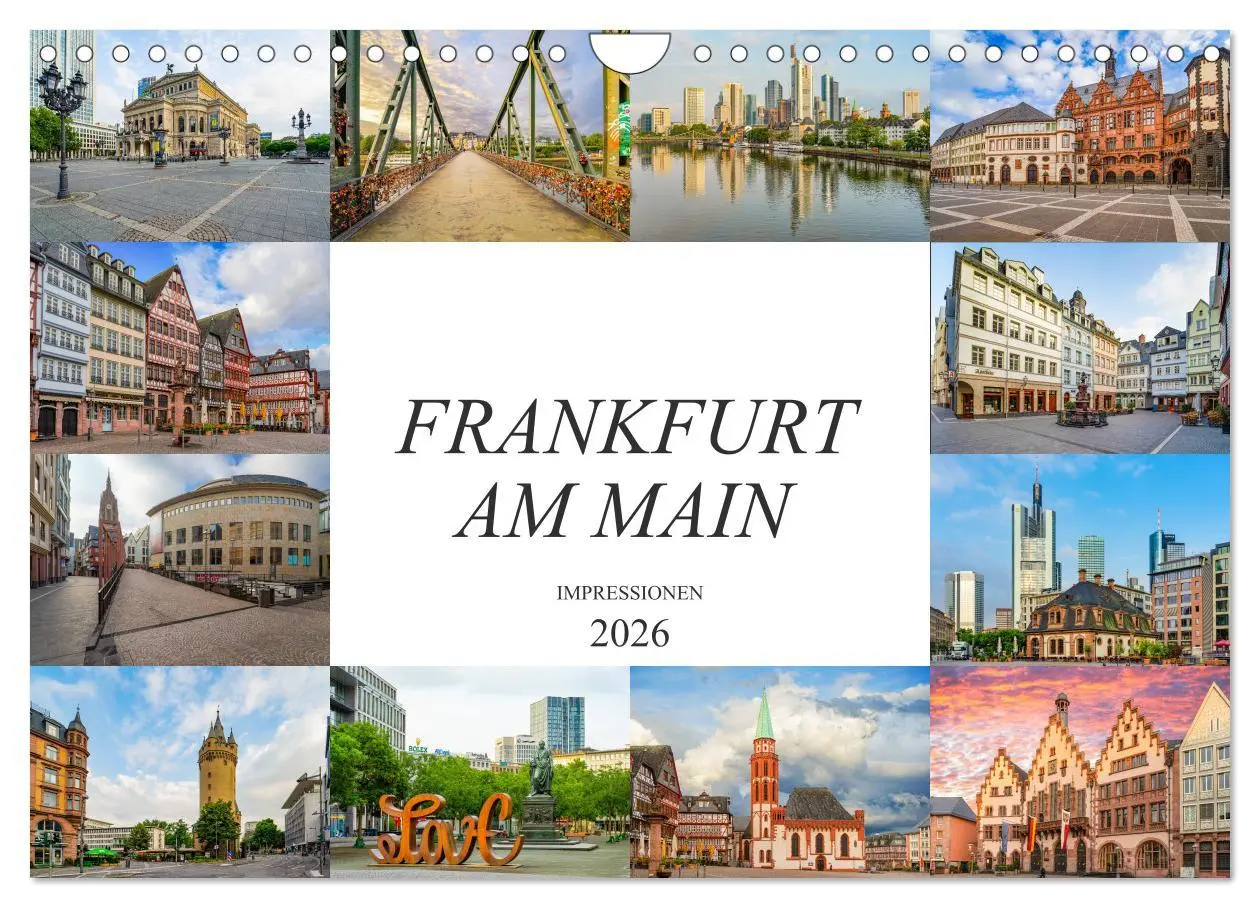 Cover: 9783457782781 | Frankfurt am Main Impressionen (Wandkalender 2026 DIN A4 quer),...
