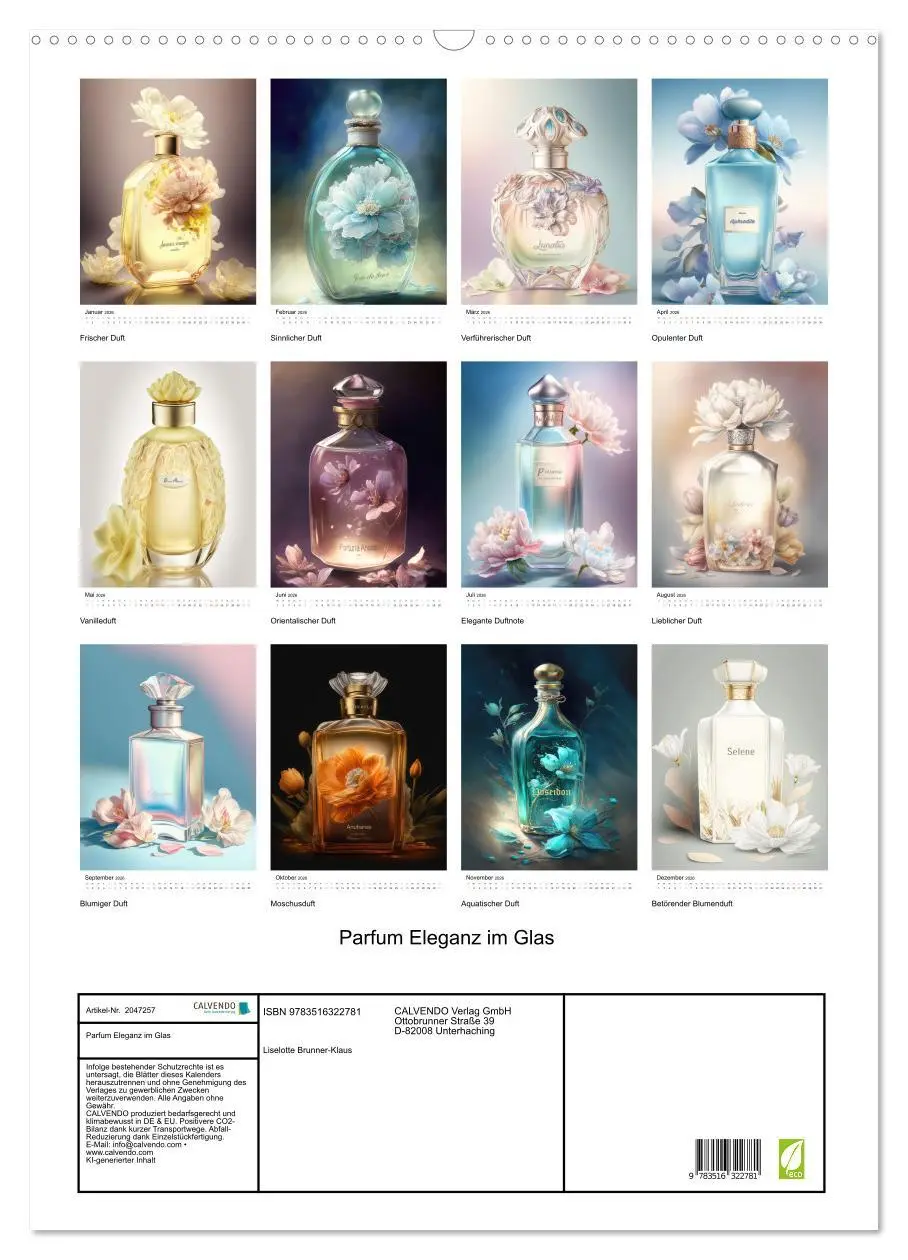 Bild: 9783516322781 | Parfum Eleganz im Glas (Wandkalender 2026 DIN A2 hoch), CALVENDO...