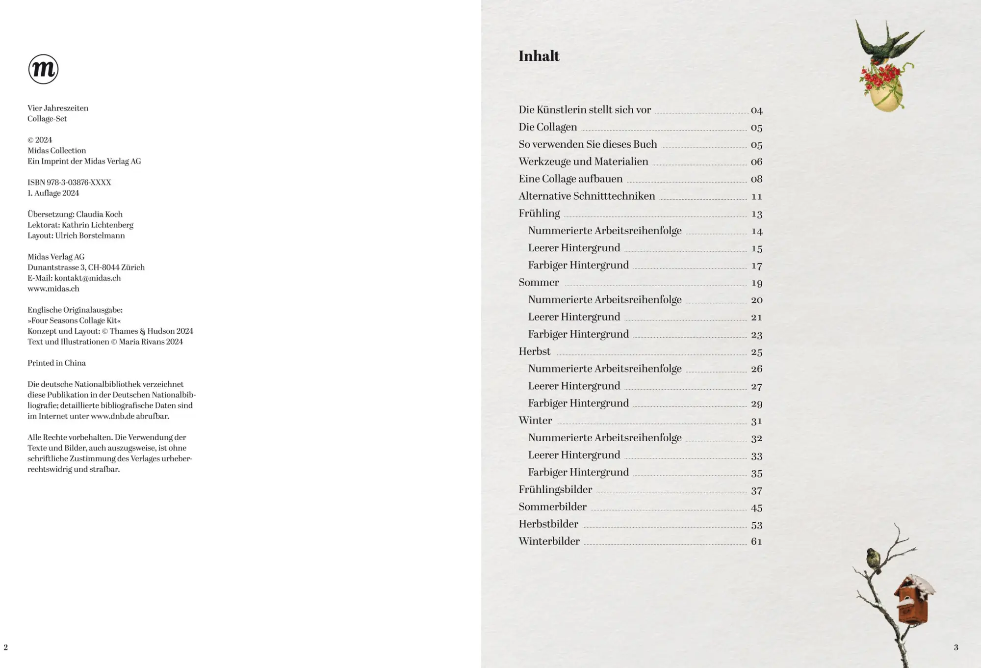 Bild: 9783038762881 | Vier Jahreszeiten - Das Collage-Set | Maria Rivans | Taschenbuch