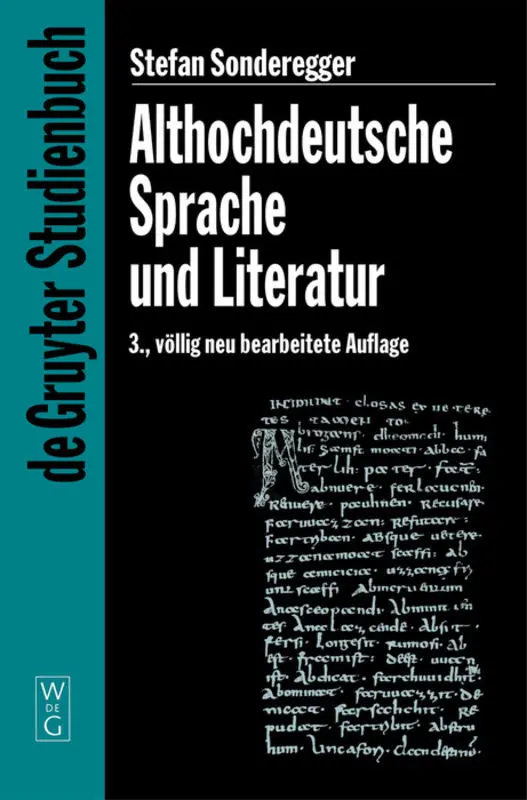 Cover: 9783110172881 | Althochdeutsche Sprache und Literatur | Stefan Sonderegger | Buch