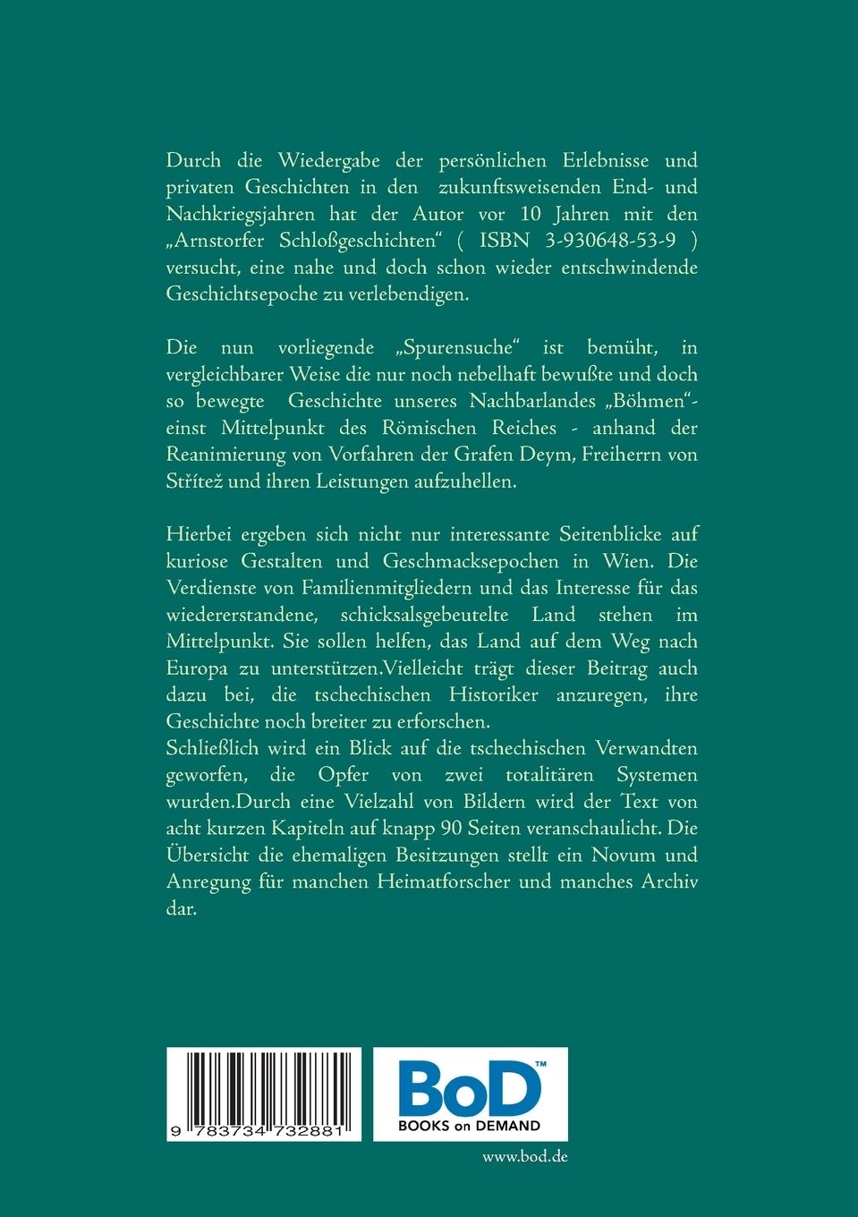 Rückseite: 9783734732881 | Böhmische Spurensuche und bayerischer Neuanfang | Deym (u. a.) | Buch
