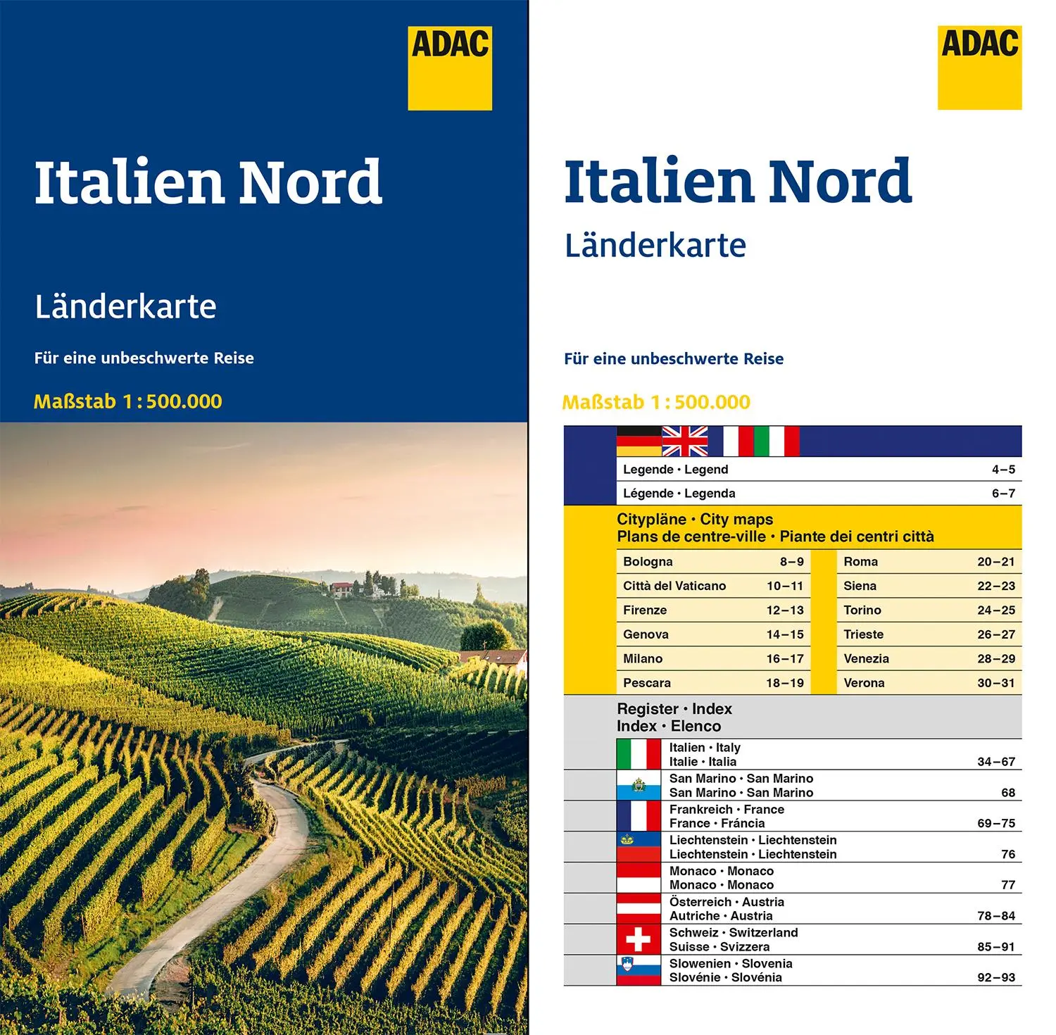 Bild: 9783826422881 | ADAC Länderkarte Italien Nord 1:500.000 | (Land-)Karte | Deutsch