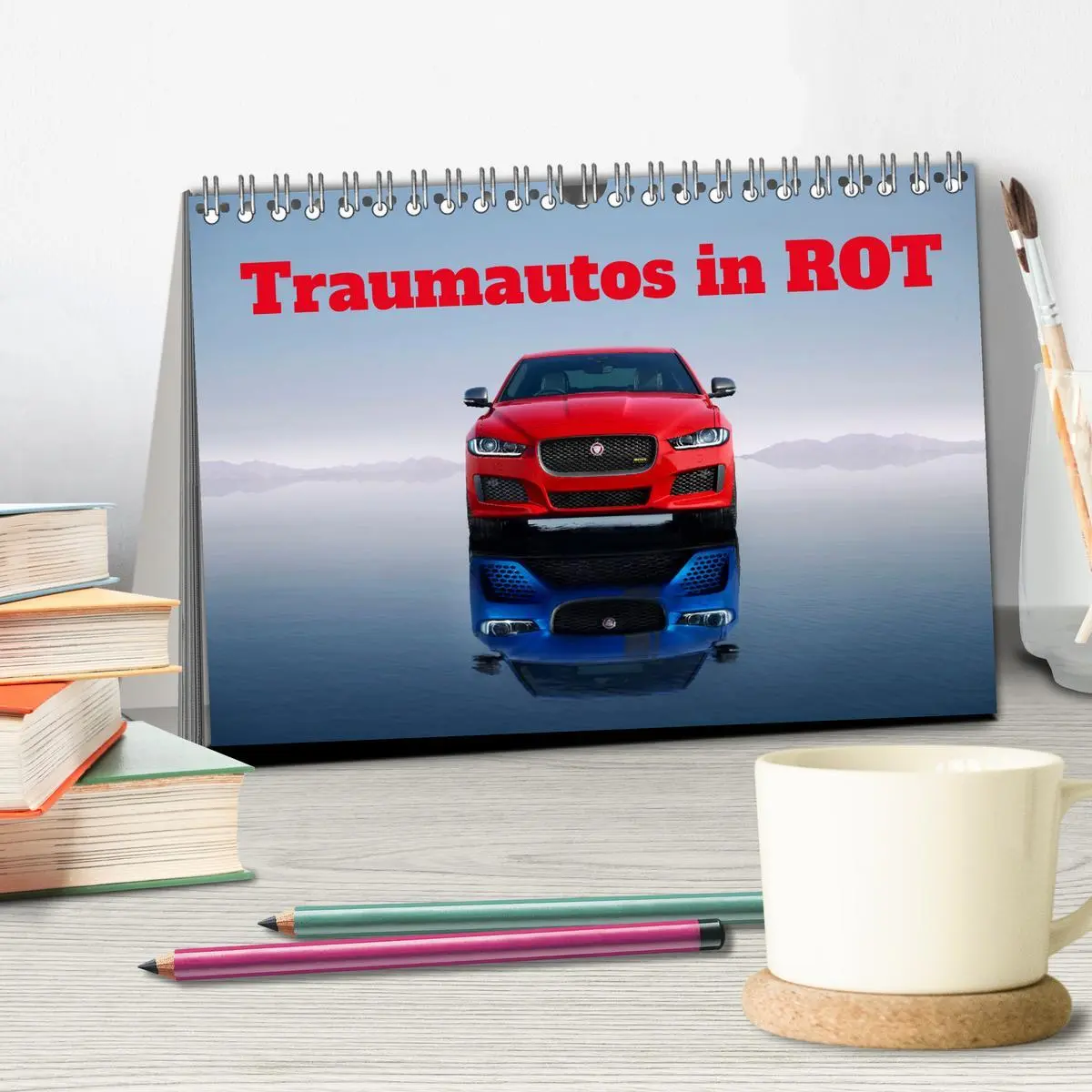 Bild: 9783457522981 | Traumautos in Rot (Tischkalender 2026 DIN A5 quer), CALVENDO...