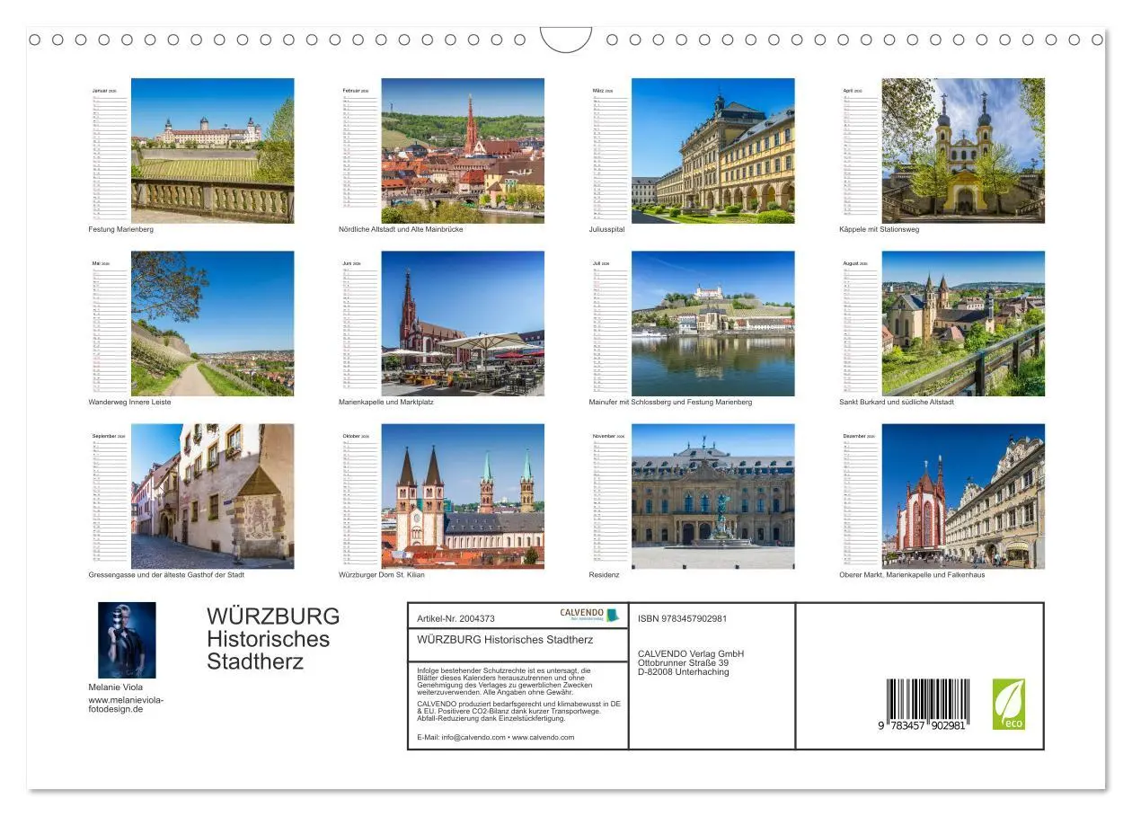 Bild: 9783457902981 | WÜRZBURG Historisches Stadtherz (Wandkalender 2026 DIN A3 quer),...