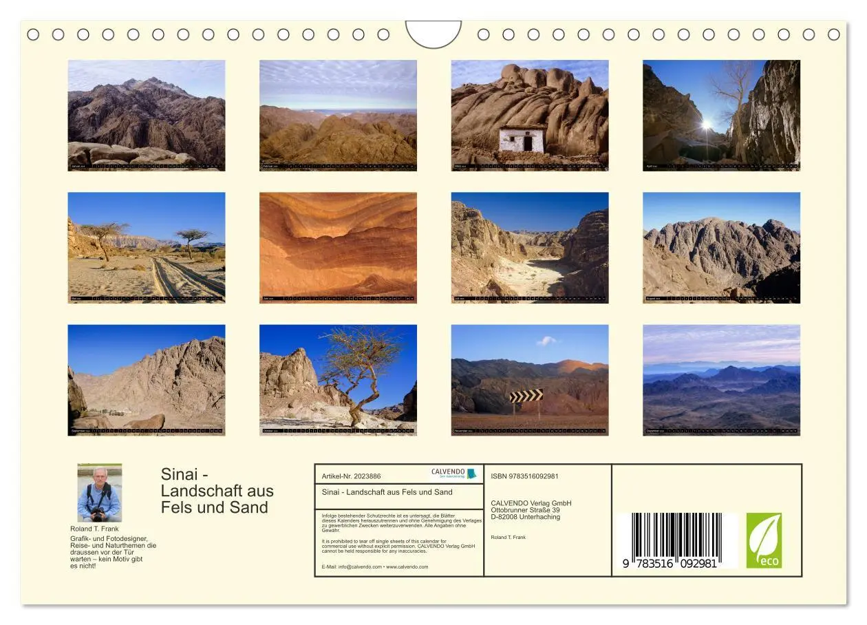 Bild: 9783516092981 | Sinai - Landschaft aus Fels und Sand (Wandkalender 2026 DIN A4...