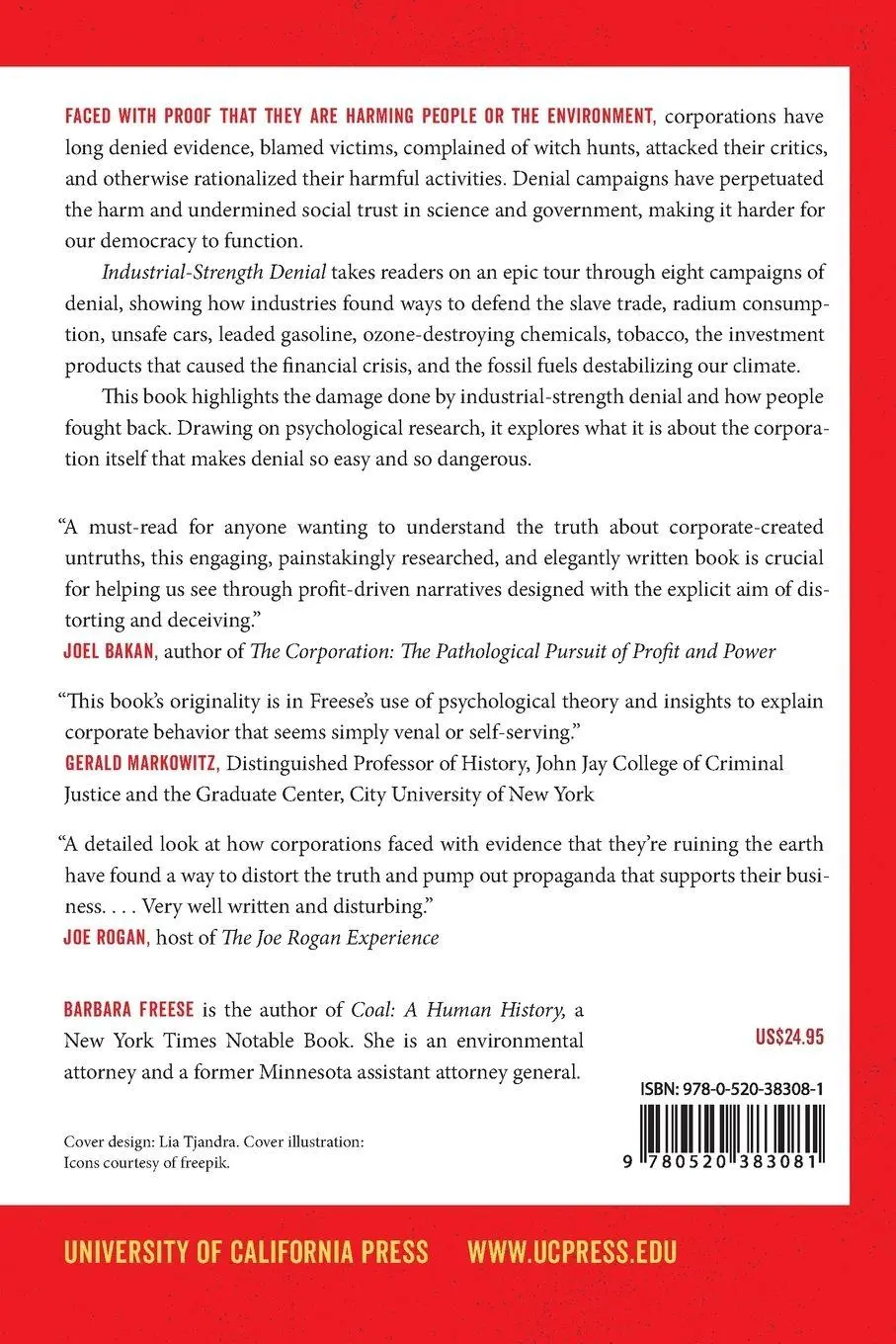 Rückseite: 9780520383081 | Industrial-Strength Denial | Barbara Freese | Taschenbuch | Englisch