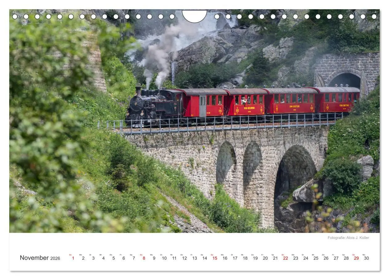 Bild: 9783457893081 | Dampfbahn Furka 2026 (Wandkalender 2026 DIN A4 quer), CALVENDO...