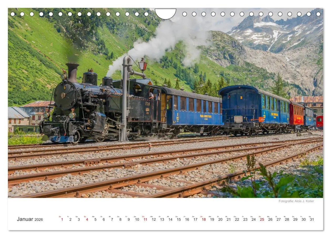 Bild: 9783457893081 | Dampfbahn Furka 2026 (Wandkalender 2026 DIN A4 quer), CALVENDO...