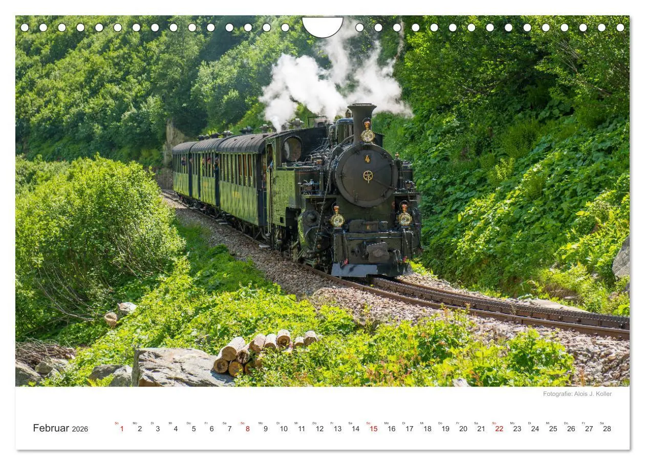 Bild: 9783457893081 | Dampfbahn Furka 2026 (Wandkalender 2026 DIN A4 quer), CALVENDO...