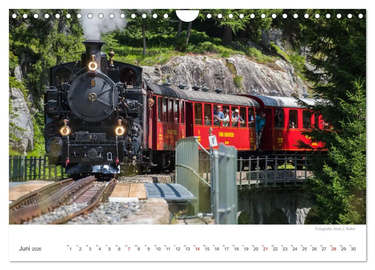 Bild: 9783457893081 | Dampfbahn Furka 2026 (Wandkalender 2026 DIN A4 quer), CALVENDO...