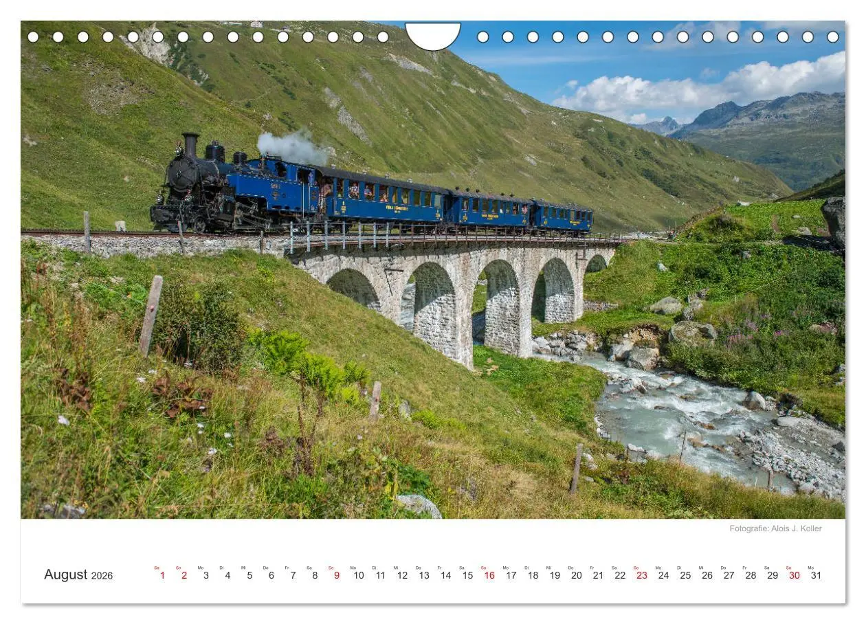 Bild: 9783457893081 | Dampfbahn Furka 2026 (Wandkalender 2026 DIN A4 quer), CALVENDO...
