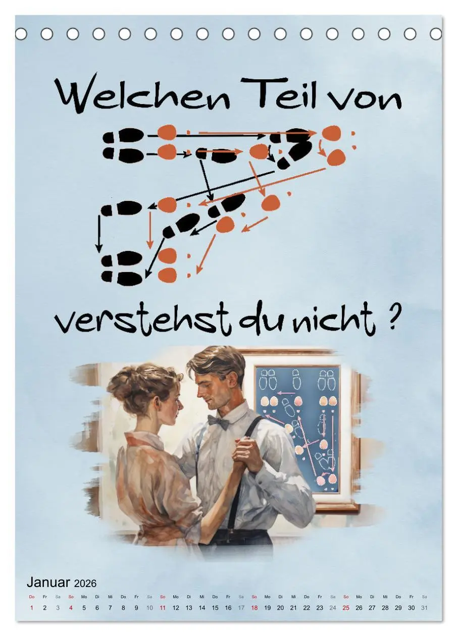 Bild: 9783516293081 | Tanzsprüche (Tischkalender 2026 DIN A5 hoch), CALVENDO Monatskalender