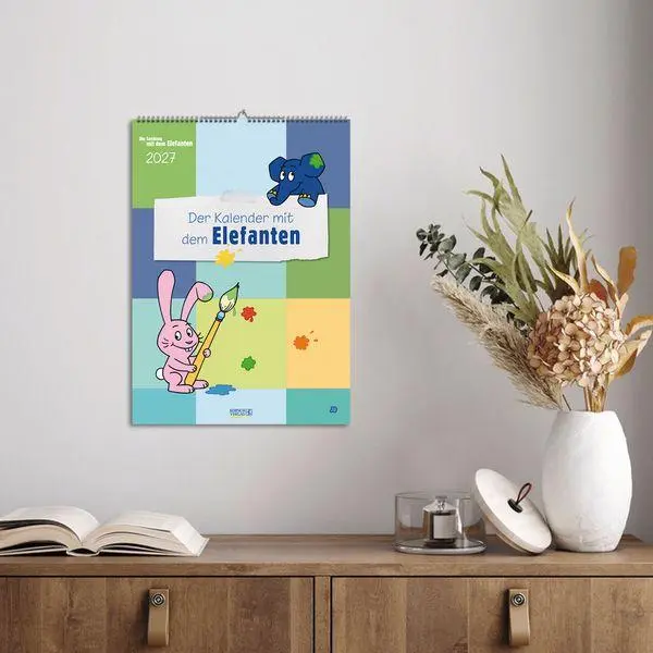 Bild: 9783819303081 | Der Kalender mit dem Elefanten 2027 | Verlag Korsch | Kalender | 14 S.