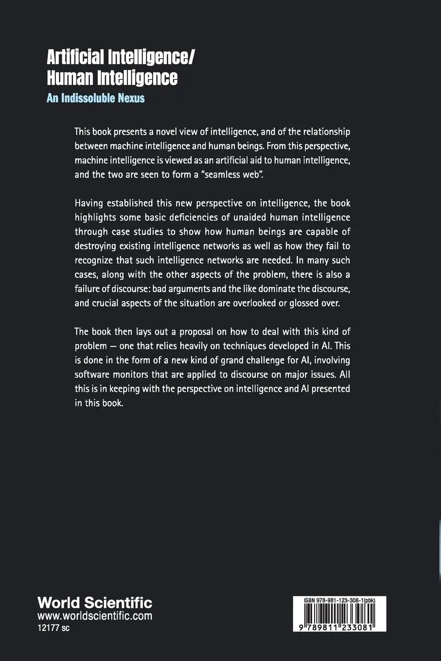 Rückseite: 9789811233081 | ARTIFICIAL INTELLIGENCE/ HUMAN INTELLIGENCE | Richard J Wallace | Buch