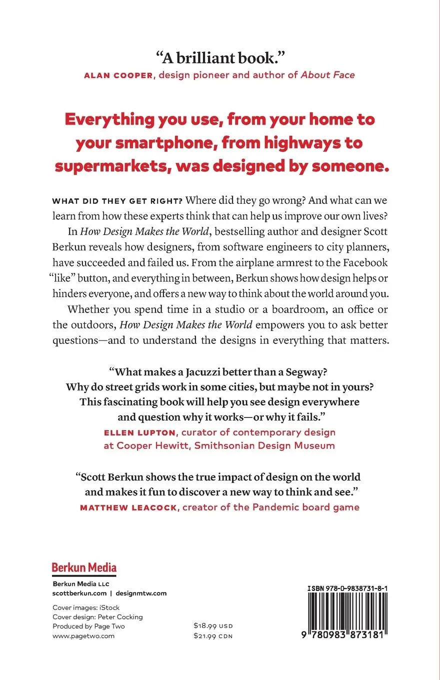 Rückseite: 9780983873181 | How Design Makes the World | Scott Berkun | Taschenbuch | Englisch