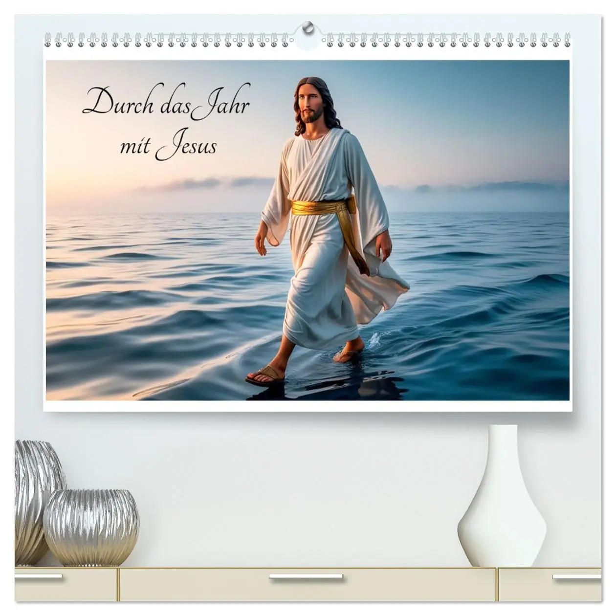 Cover: 9783457333181 | Durch das Jahr mit Jesus (hochwertiger Premium Wandkalender 2026...