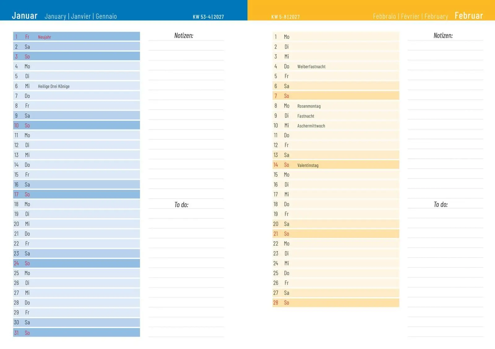 Bild: 9783830323181 | Uli Stein Wochenkalender 2027: Taschenkalender mit Spiralbindung...