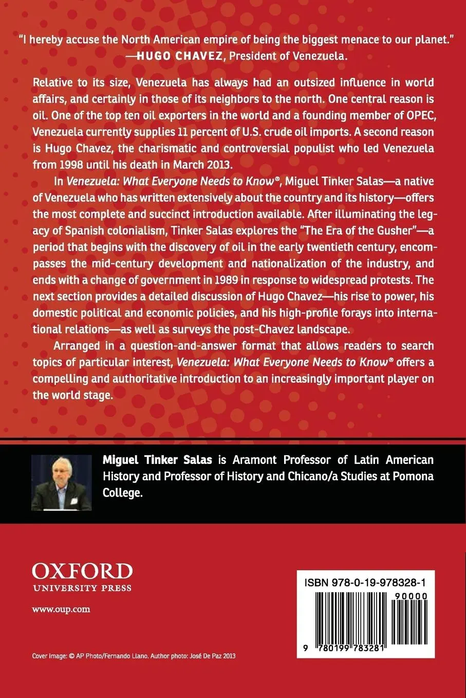 Rückseite: 9780199783281 | Venezuela | What Everyone Needs to Know(r) | Miguel Tinker Salas