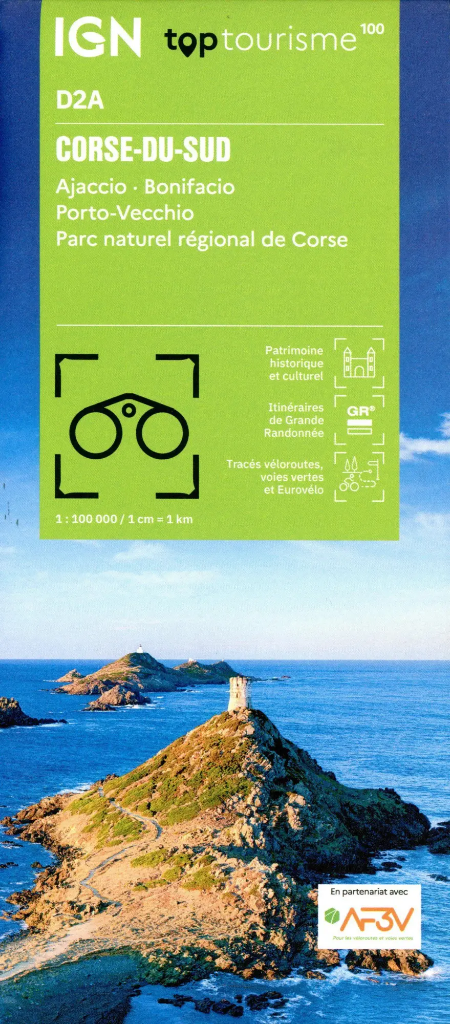 Cover: 9782758553281 | 2A Corse du Sud | 1:100000 | (Land-)Karte | IGN Top 100 départemental