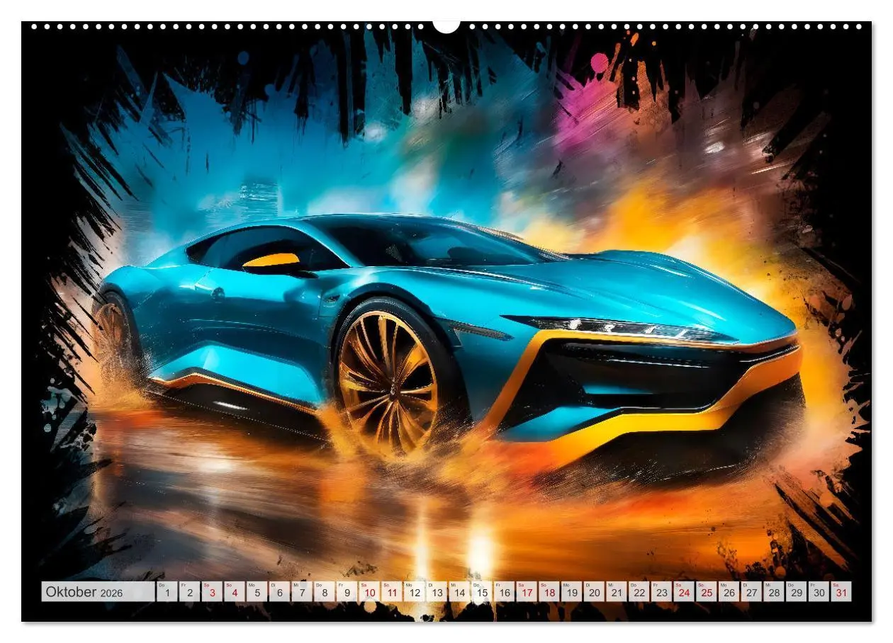 Bild: 9783457493281 | Coole KI-generierte SPORTWAGEN (hochwertiger Premium Wandkalender...