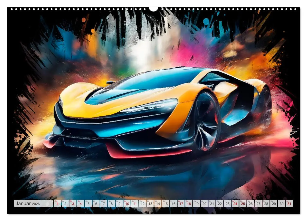 Bild: 9783457493281 | Coole KI-generierte SPORTWAGEN (hochwertiger Premium Wandkalender...
