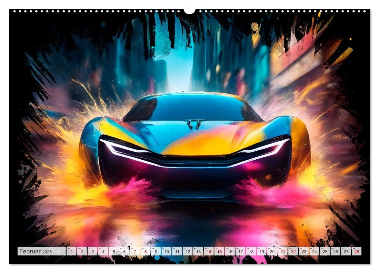 Bild: 9783457493281 | Coole KI-generierte SPORTWAGEN (hochwertiger Premium Wandkalender...