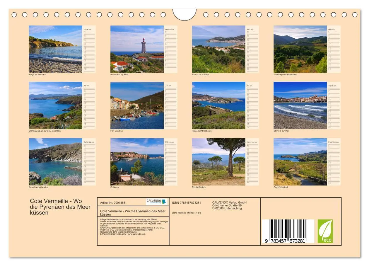 Bild: 9783457873281 | Cote Vermeille - Wo die Pyrenäen das Meer küssen (Wandkalender 2026...