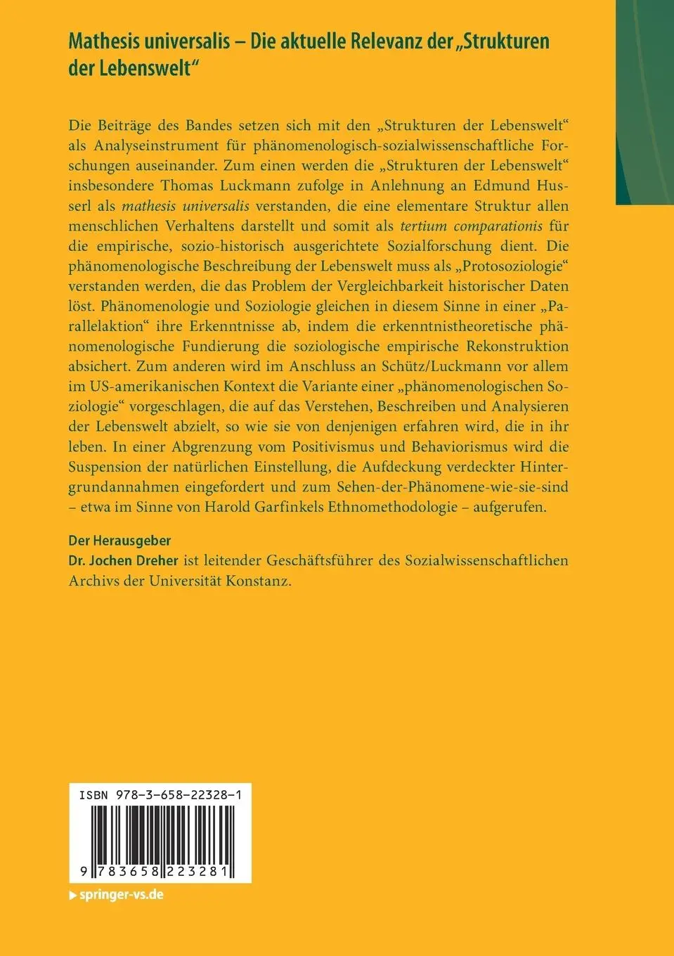 Rückseite: 9783658223281 | Mathesis universalis - Die aktuelle Relevanz der "Strukturen der...