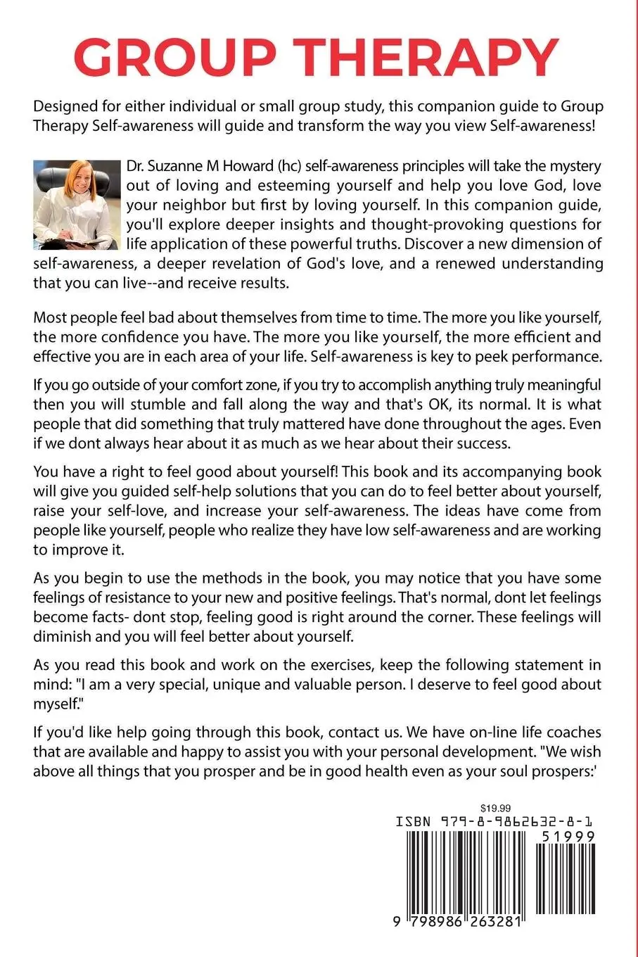 Rückseite: 9798986263281 | Group Therapy Self-Awareness | Suzanne M Howard | Taschenbuch | 2022