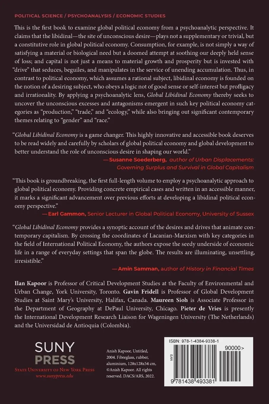 Rückseite: 9781438493381 | Global Libidinal Economy | Ilan Kapoor (u. a.) | Taschenbuch | 2023
