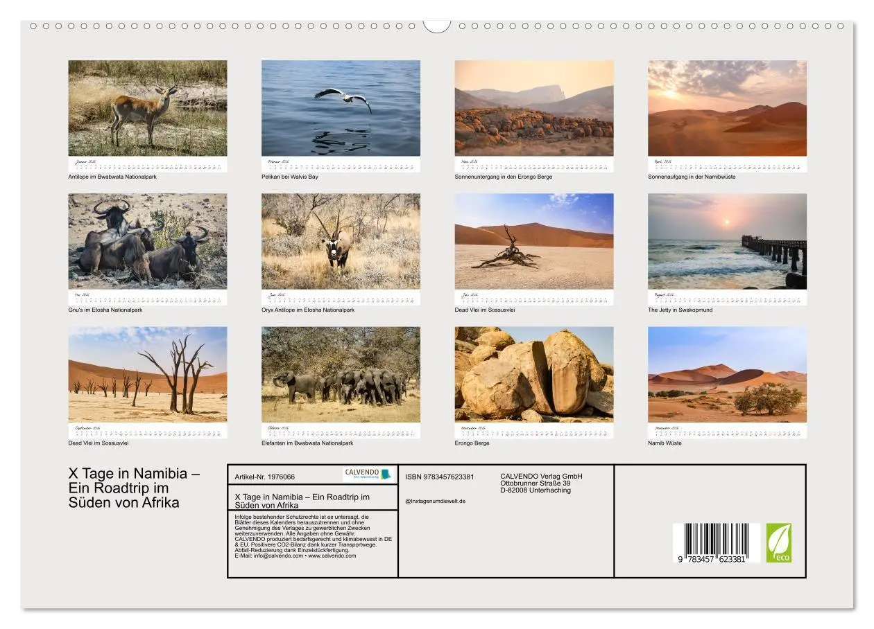 Bild: 9783457623381 | X Tage in Namibia - Ein Roadtrip im Süden von Afrika (Wandkalender...