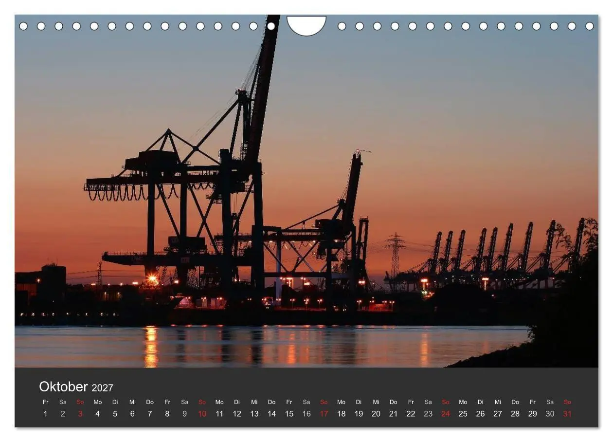 Bild: 9783594173381 | Hamburger Hafen bei Nacht (Wandkalender 2027 DIN A4 quer), CALVENDO...